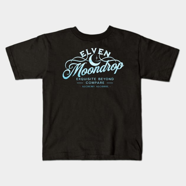 Elven Moondrop (Sparkle) Kids T-Shirt by Riverlynn_Tavern